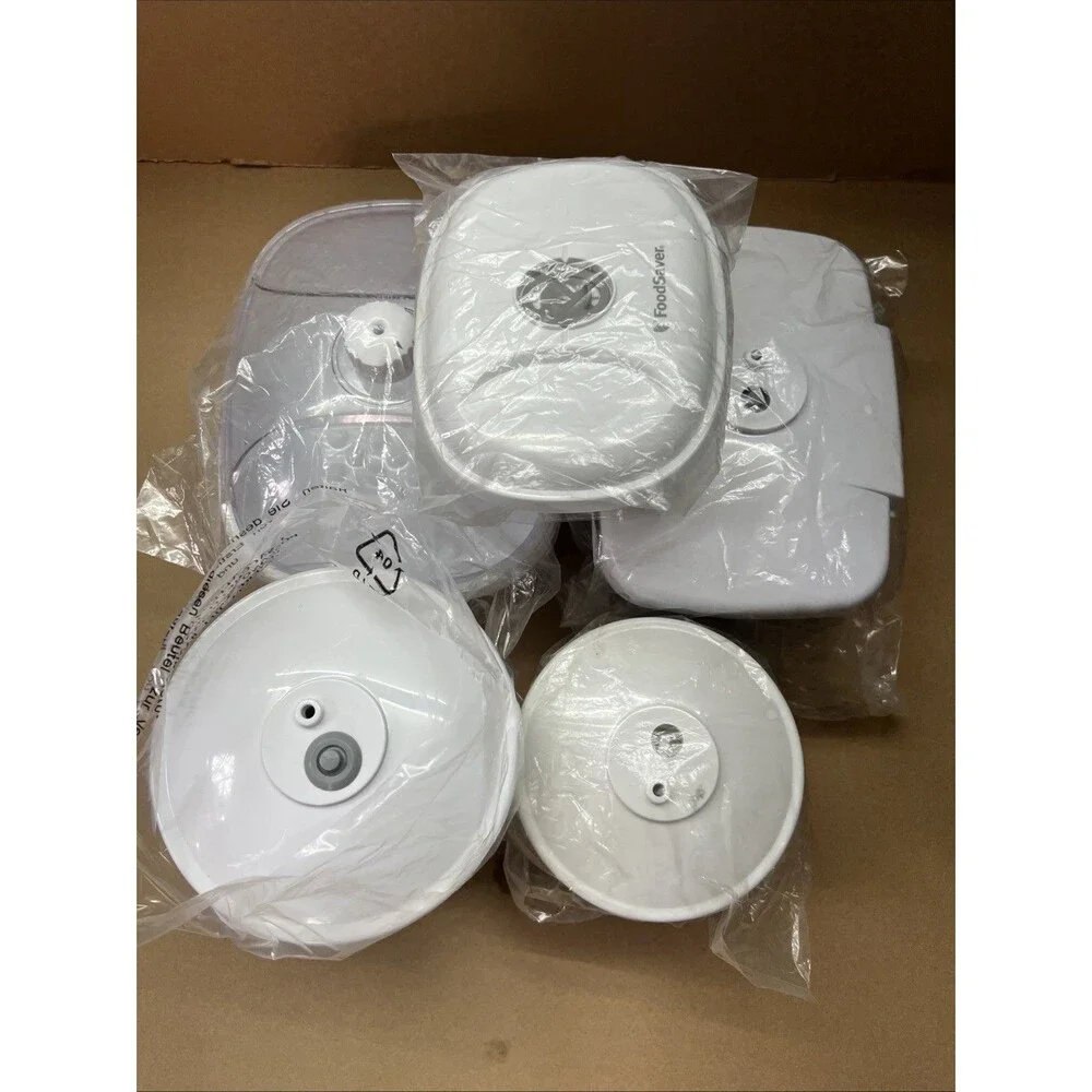 10 Piece FoodSaver Snail Vacuum Seal Canisters Marinate Food Storage
